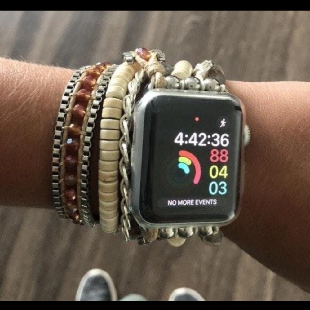 Victoria Emerson beaded Apple Watch band